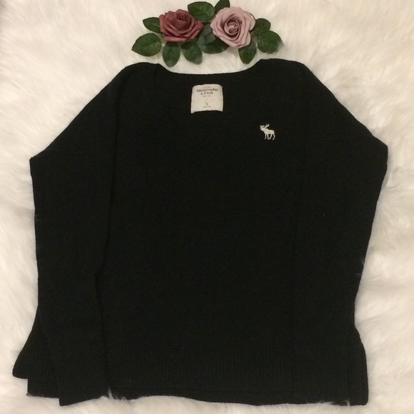 Abercrombie & Fitch Small Dark Navy V-Neck Sweater - Picture 4 of 7